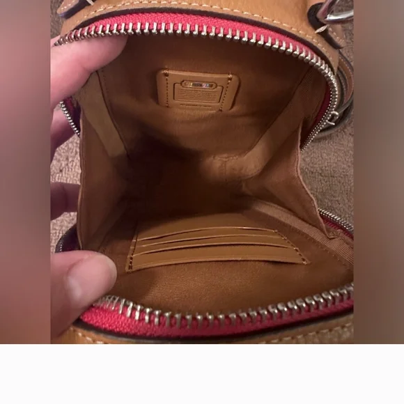 Coach Leather Eva White & Tan Crossbody Bag with Patches - Picture 4 of 10